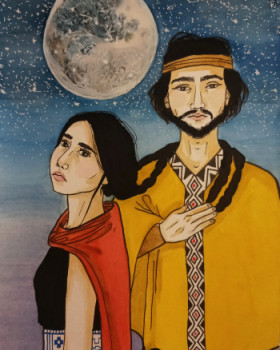 Named contemporary work « Ayün ~ Amor ~Amour », Made by JO_LNA