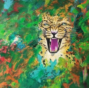Named contemporary work « Rugissement primal », Made by ANTOINE LOPEZ