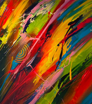 Named contemporary work « ABSTRACTION LYRIQUE 2024 », Made by JFBRIVAUD