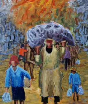 Named contemporary work « Immigration », Made by ANTOINE LOPEZ