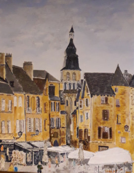 Named contemporary work « Sarlat-la-Canéda », Made by FRANCIS MICHOT