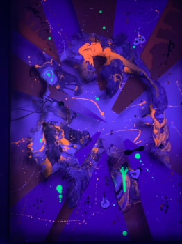 Named contemporary work « Leguan Hologramm », Made by RUDI411