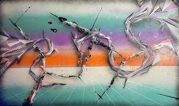 Named contemporary work « Dancing world. », Made by RUDI411