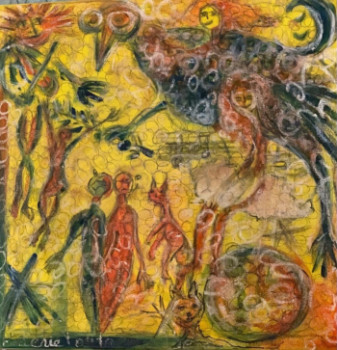 Named contemporary work « Les cercles blancs », Made by VFB VALéRIE FONTANIER BELZA