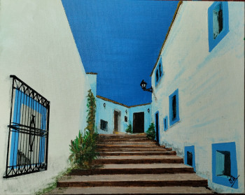 Named contemporary work « Azul/Blancon°13 », Made by ANTONIO CERON