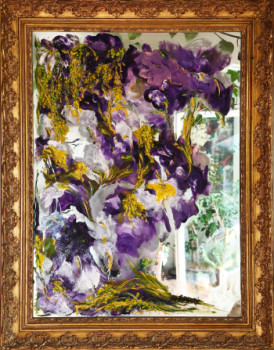 Named contemporary work « N° 723 Miroire aux Iris », Made by JADE-B-ROUGERIE