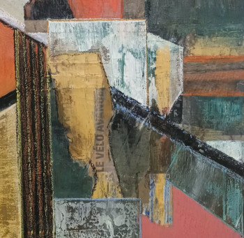 Named contemporary work « Un jour à vélo », Made by DOMIEL