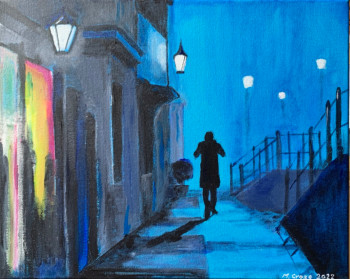 Named contemporary work « L'heure bleu », Made by MICHEL CROZE