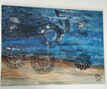Named contemporary work « la plage », Made by VM LITTLE FABRIK