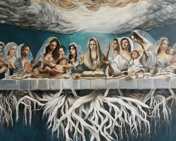 Named contemporary work « La Cène aux madones », Made by VéRO BECKER