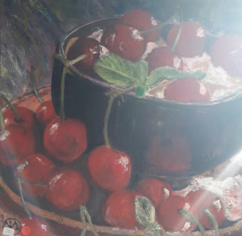 Named contemporary work « cerises », Made by EMILE-ANDRé LESAGE