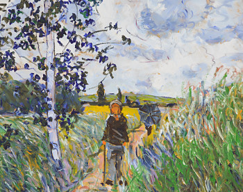 Named contemporary work « Promenade sous la pluie », Made by PATRICK MARIE
