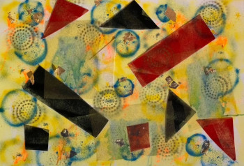 Named contemporary work « Échos géométrique », Made by FLOR'ART