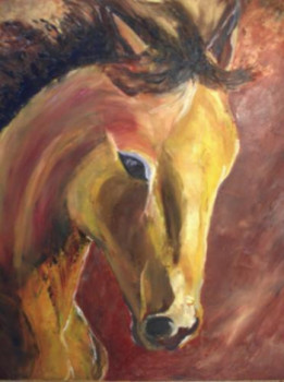 Named contemporary work « Tète de cheval », Made by DAN.LECLERCQ