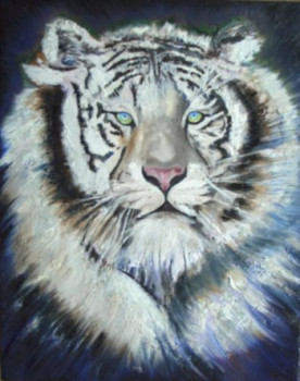 Named contemporary work « Tigre Blanc », Made by DAN.LECLERCQ