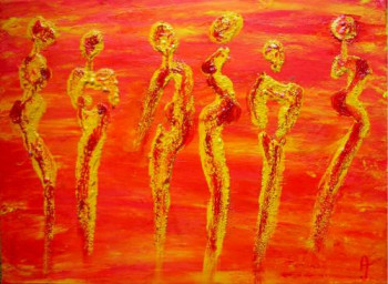 Named contemporary work « FEMMES SOLEIL », Made by ARIANE J