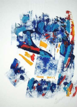 Named contemporary work « BLEUE », Made by CHEMAO