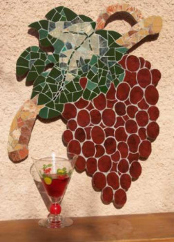 Named contemporary work « "In vino veritas..." Plateau de table », Made by LYPDART