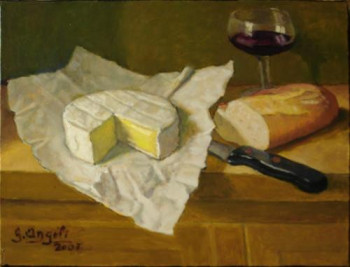 Named contemporary work « pain et camembert », Made by GUERINO ANGELI