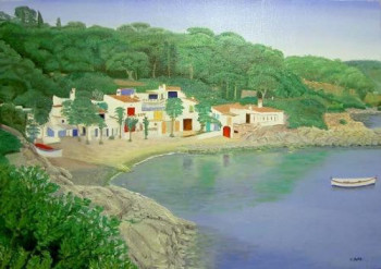 Named contemporary work « Cala s'Alguer - Village de pêcheurs », Made by ROBERT MOTA