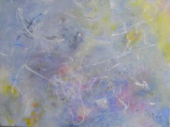 Named contemporary work « Skypainting Blue », Made by ADRIENNE JALBERT
