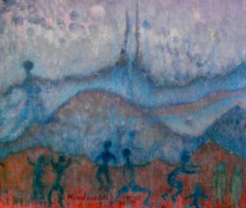 Named contemporary work « les adorateurs de la pluie », Made by MINDSZENTI