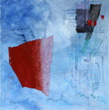 Named contemporary work « Mythologie en bleu et rouge I », Made by TANIA CAGGINI