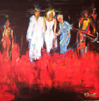 Named contemporary work « LE TRIO INFERNAL », Made by NADINE BURGET