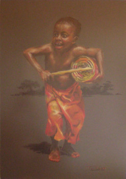 Named contemporary work « Tambourin », Made by T*NGUY