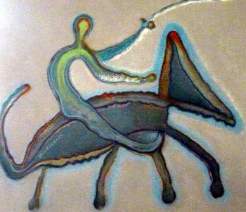 Named contemporary work « le don quichotte de la peinture », Made by MINDSZENTI