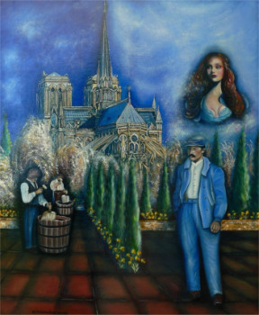 Named contemporary work « Le Gilbert et l'Êve de la Rouechotte », Made by ABERNARDO