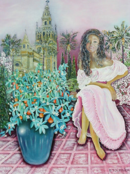 Named contemporary work « Gipsy in Sevilla », Made by ABERNARDO