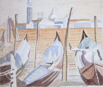 Named contemporary work « gondoles à venise », Made by ARCENCIELDEMARIE