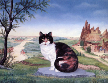 Named contemporary work « Le chat d'Helmont », Made by BERNARD VERCRUYCE