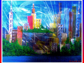 Named contemporary work « CITYSEA », Made by PHILO