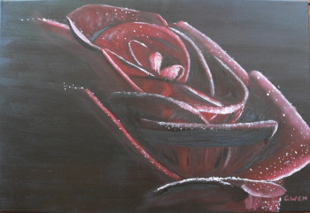 Named contemporary work « Rose », Made by GWEN