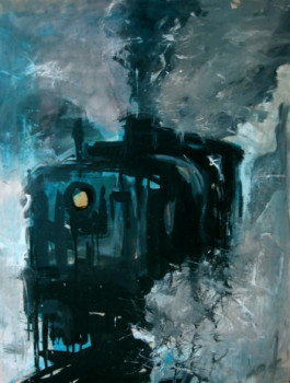 Named contemporary work « Le train bleu », Made by CHRISTIAN MENARD