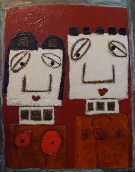 Named contemporary work « le couple », Made by HERVé OBERTO