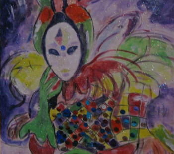 Named contemporary work « Arlequin spontané Oeuvre d'Ania », Made by ANIA