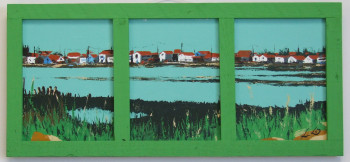 Named contemporary work « depuis la cabane verte », Made by LUDO