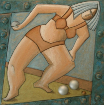 Named contemporary work « PARTIE DE BOULE », Made by NATHALIE MOLIN