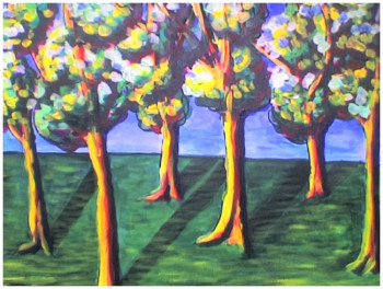 Named contemporary work « Arbres alignés », Made by STEPHANE CUNY