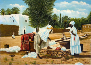 Named contemporary work « laveuses de linge », Made by ABDELMALEK FILAH