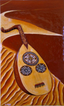 Named contemporary work « luth instrument orientale », Made by ABDELMALEK FILAH
