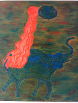 Named contemporary work « la flamme de la conscience », Made by MARIE-ROSE ATCHAMA