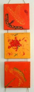 Named contemporary work « Triptyque à l'évasion  », Made by FABIEN FREGONA