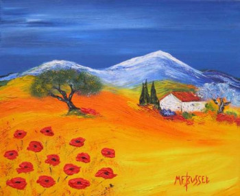 Named contemporary work « SOUS LE SOLEIL DE PROVENCE », Made by MARIE-FRANCE BUSSET