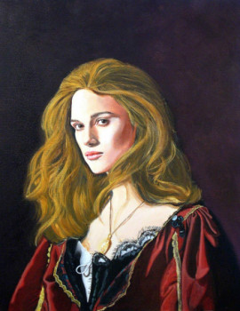 Named contemporary work « PORTRAIT - "Elizabeth Swann  (Keira Knightley dans Pirates des Caraibes)" », Made by AGRISELIN
