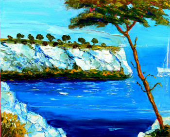 Named contemporary work « Calanques à Cassis », Made by RAOUL RIBOT