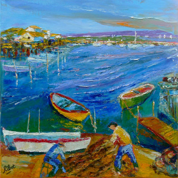 Named contemporary work « Pêcheurs de La POINTE », Made by RAOUL RIBOT